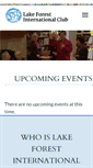Mobile Screenshot of lakeforestinternationalclub.org